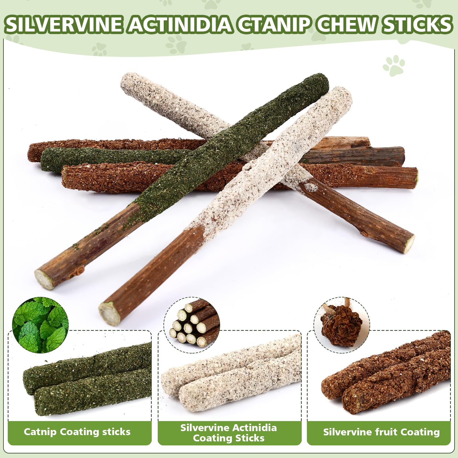 Juguete dental WOUSEDO con silvervine y fibras naturales