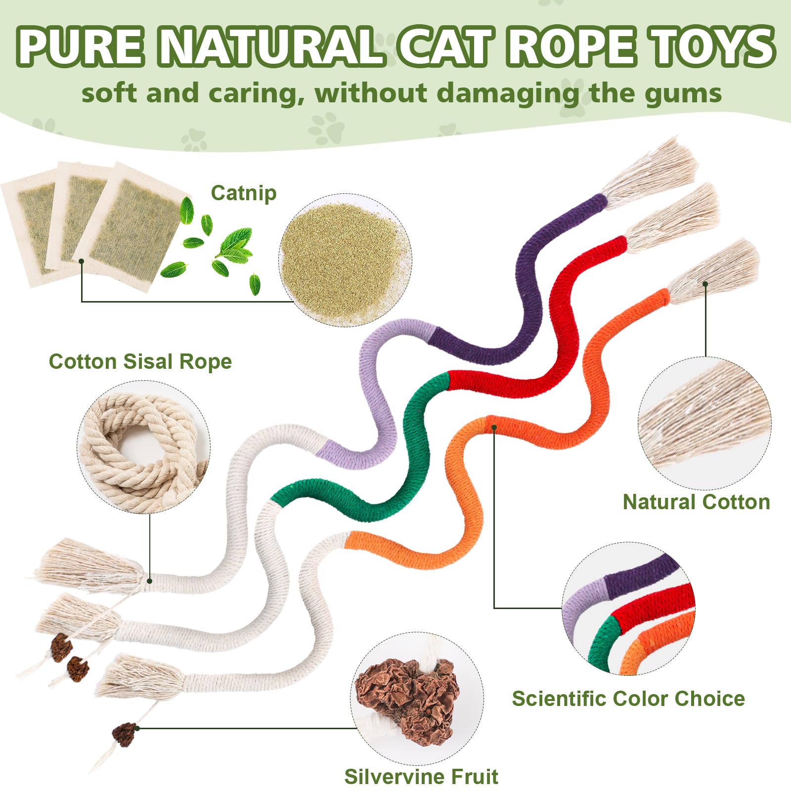 Palitos de silvervine WOUSEDO para gatos, promueven la salud dental