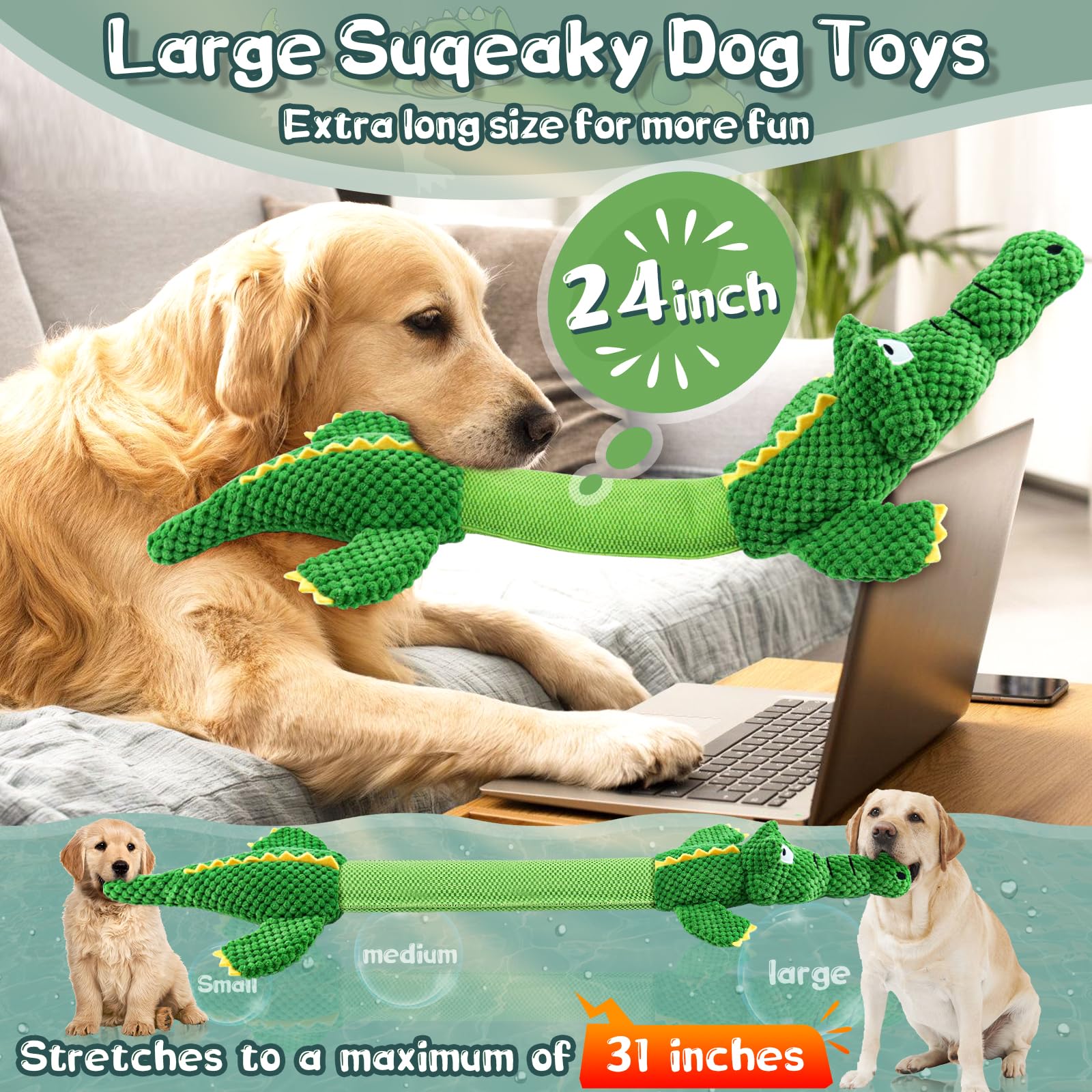 WOWBALA dog toy tug-interactive design promotes active play and scent-stimulated fun