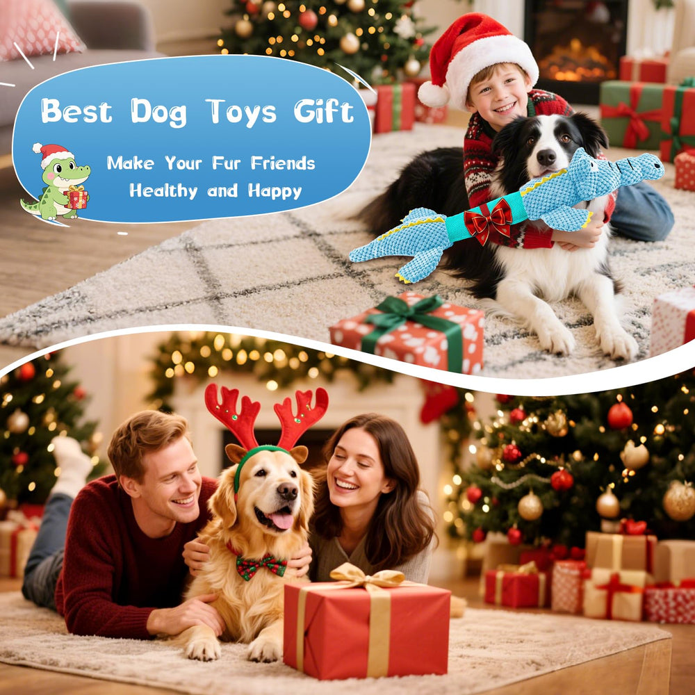 WOWBALA cocodrilo azul como regalo para perros.