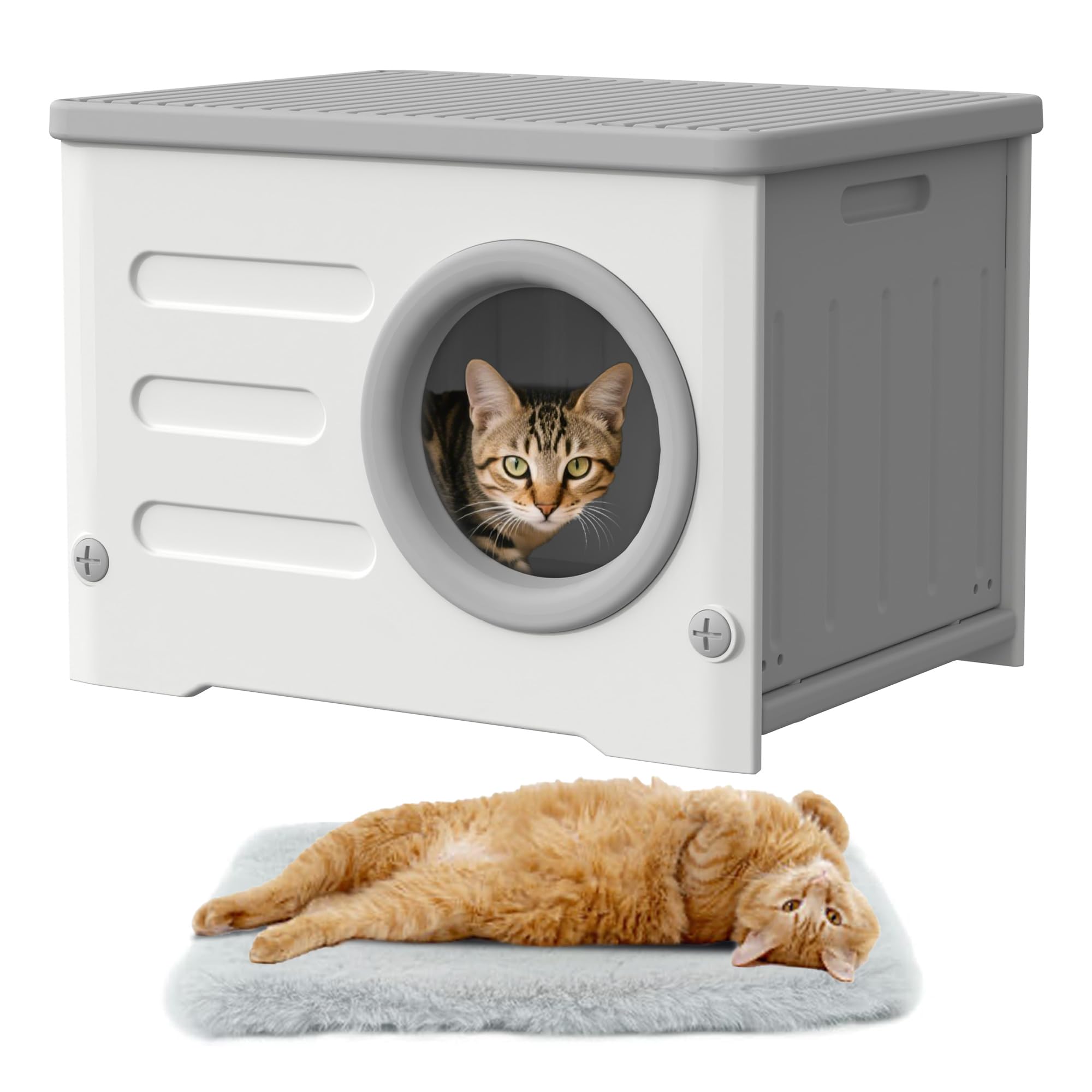 WOWOTOZN cat house outdoor weatherproof shelter ideal for wind and rain protection