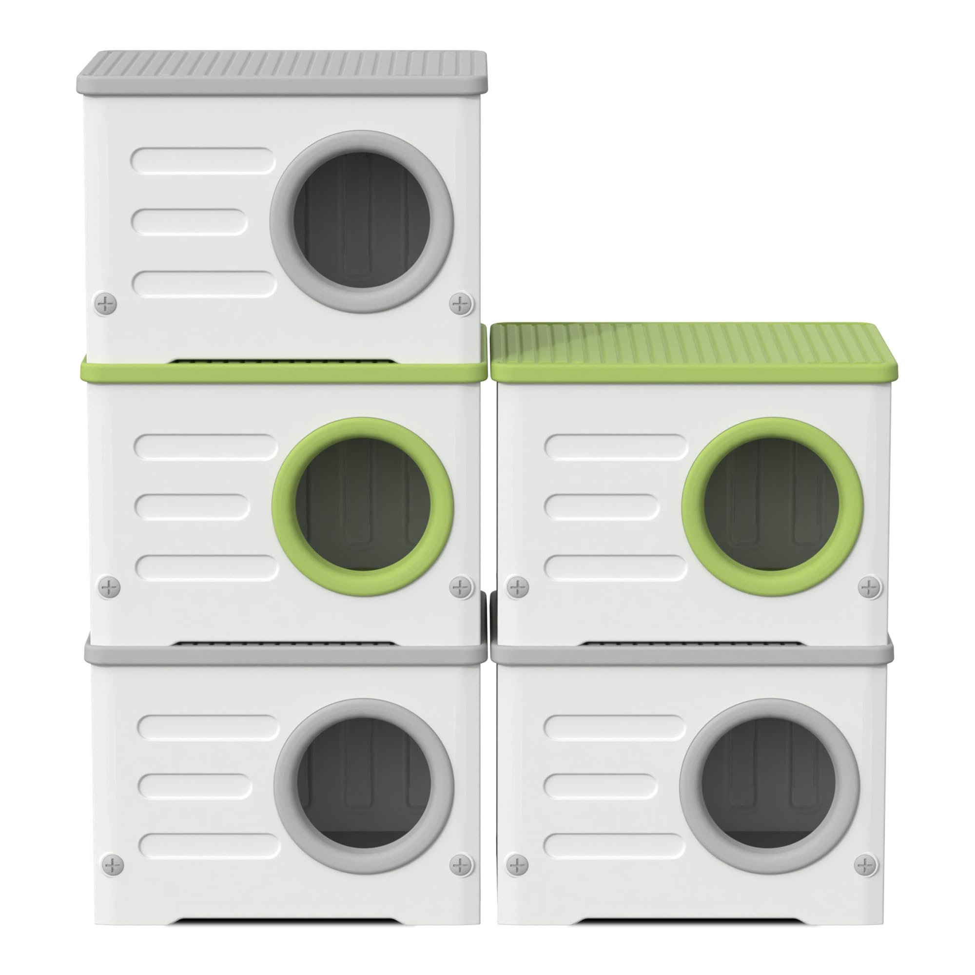 WOWOTOZN spacious interior cat house fits two adults for cozy companionship