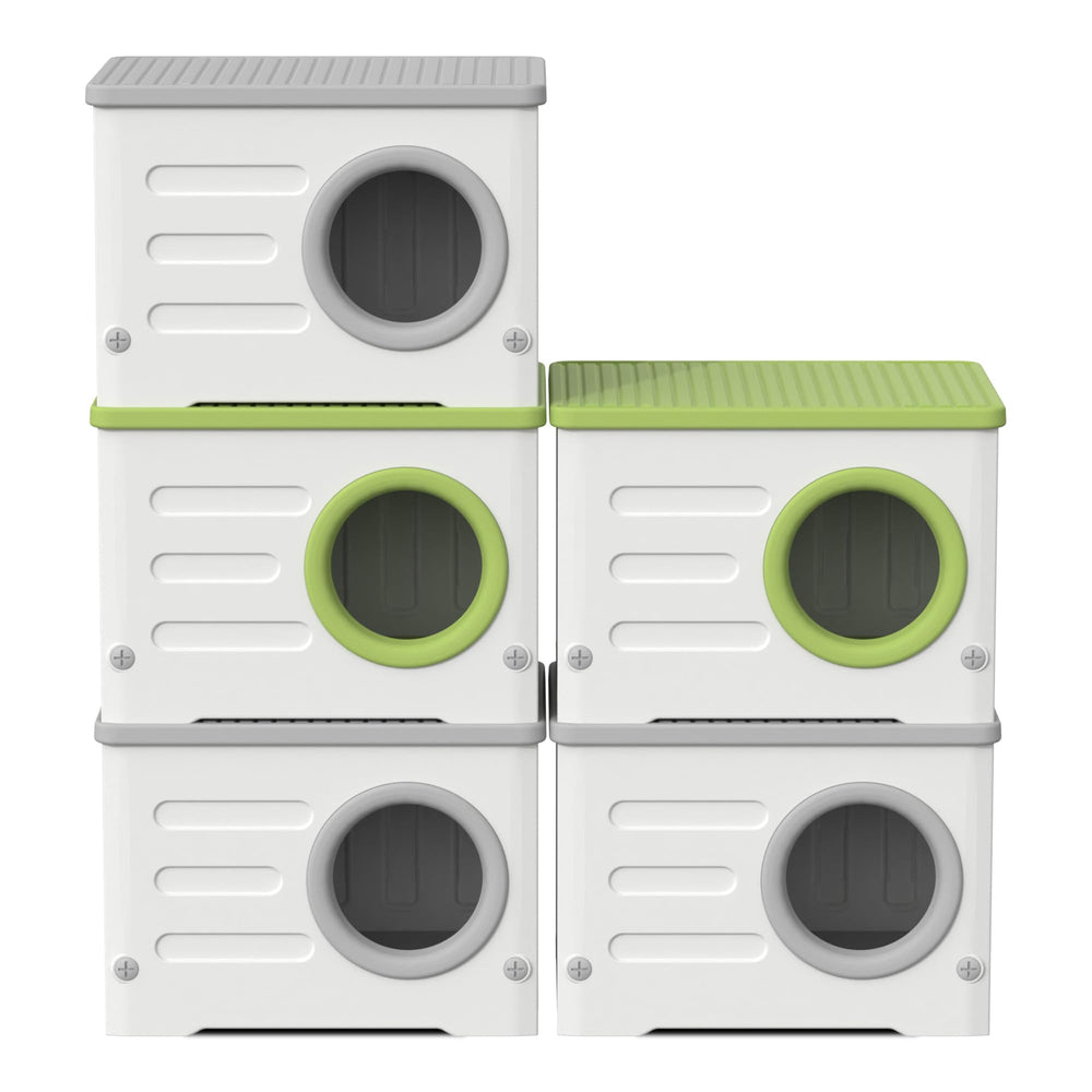 WOWOTOZN spacious interior cat house fits two adults for cozy companionship
