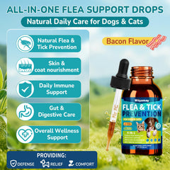 Woyamay 4-in-1 flea drops dropper demonstrates precise dosing for different sizes.