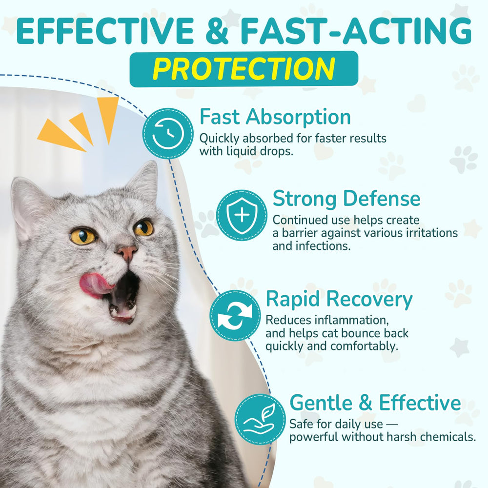 Woyamay antibiotics for cats olive leaf ingredient supports immune and respiratory wellness