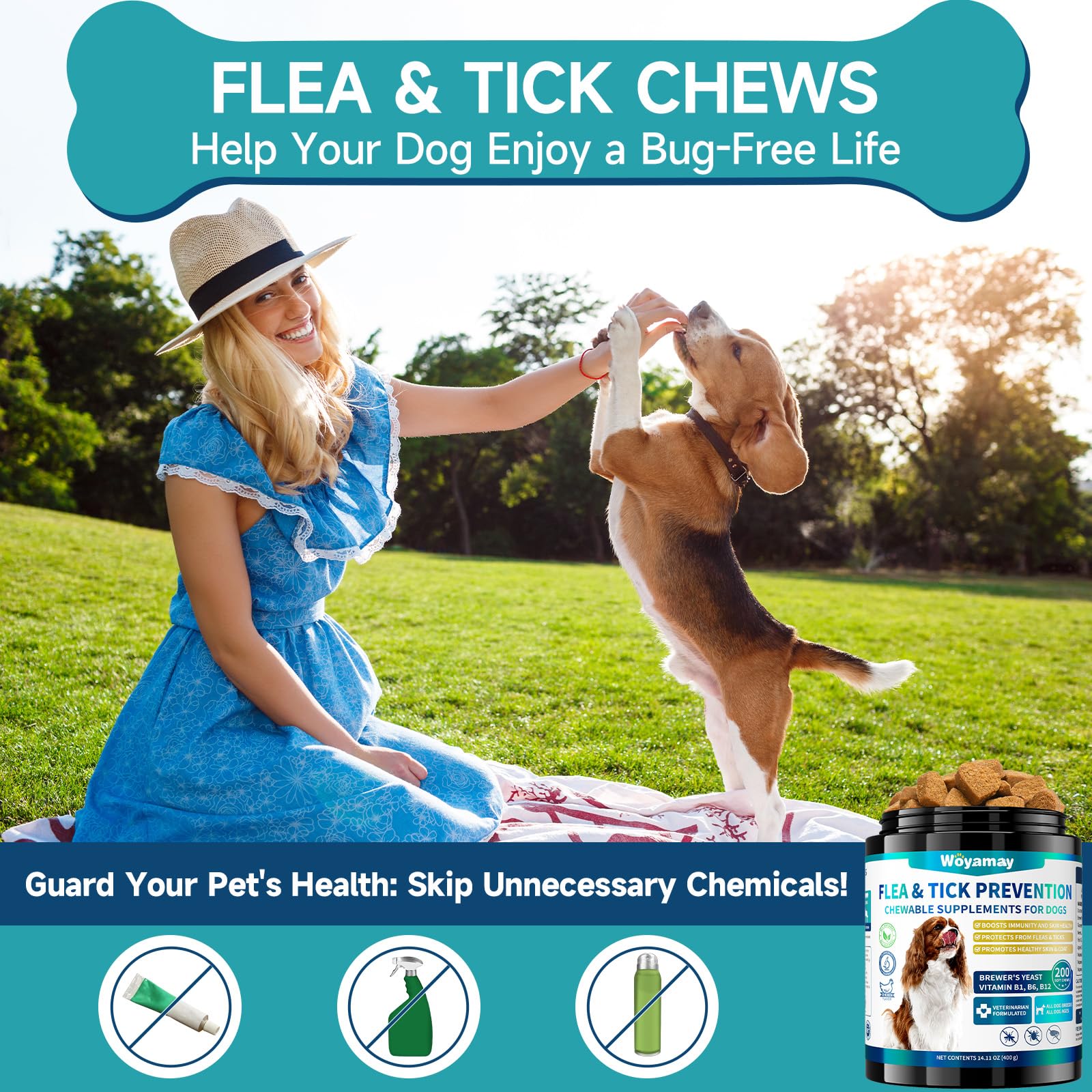 Woyamay dog owners can easily crush or mix chews into meals for convenience