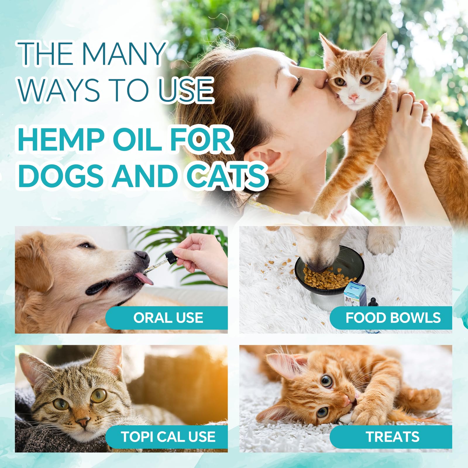 Woyamay hemp oil drops sleep time scene hints restful nights for pets