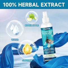 Woyamay No Chew Spray on furniture deters dogs from licking or chewing.