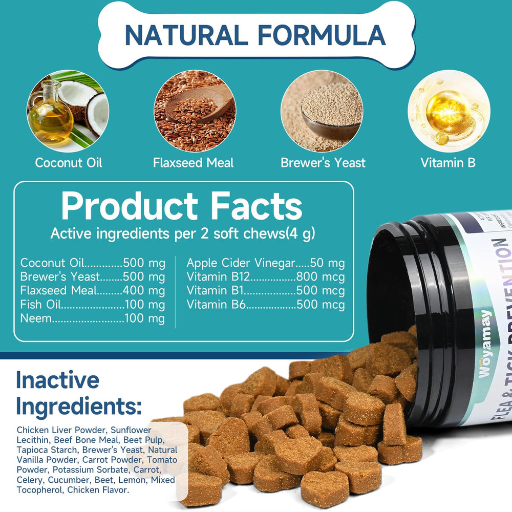 Woyamay treats highlight fish oil and B vitamins for skin and coat health