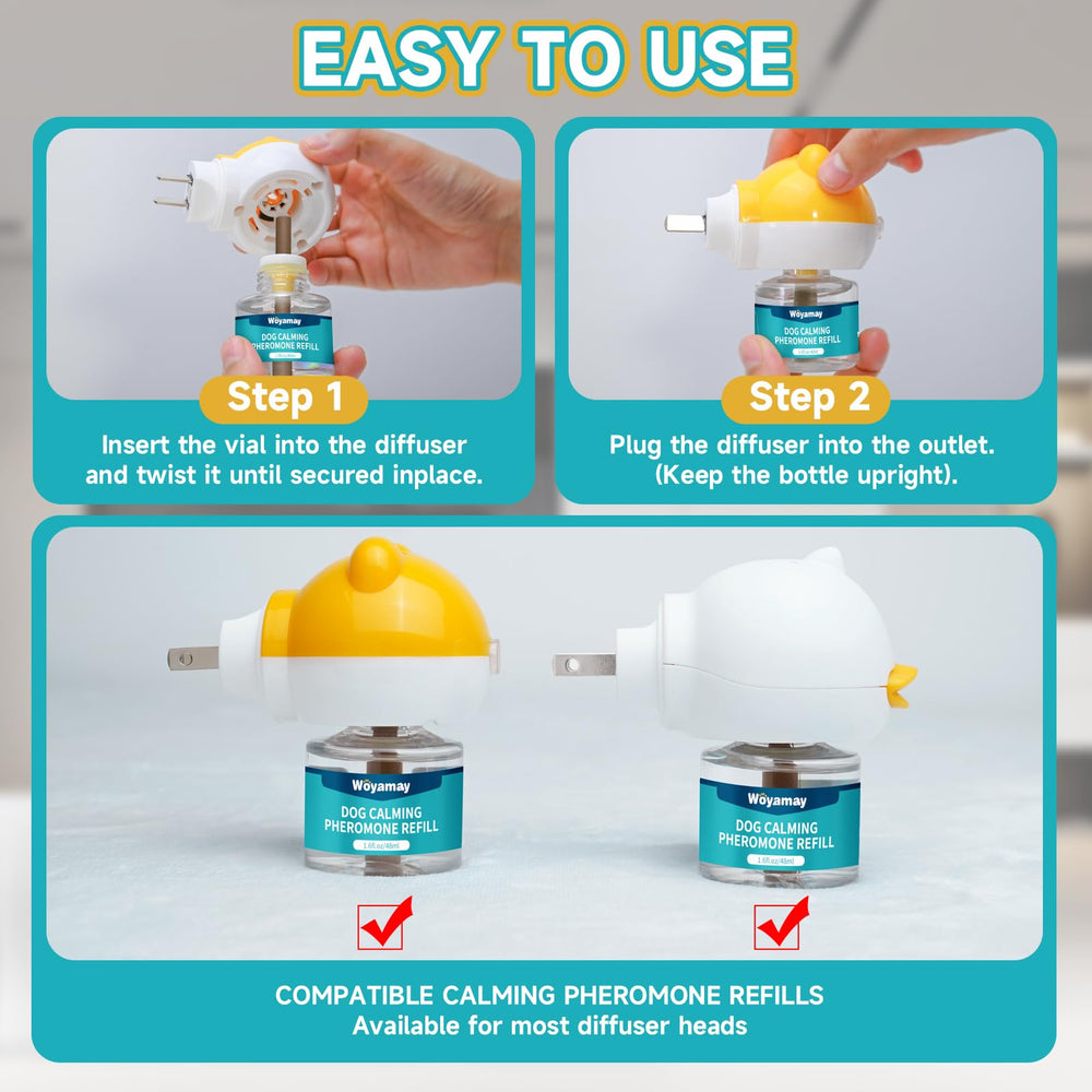 Woyamay two-refill kit provides up to 60 days of continuous calming.