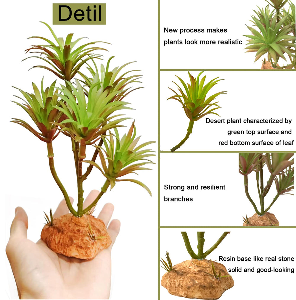 Woyrise easy-clean reptile plants resist fading and wipe clean