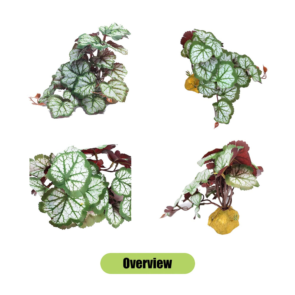 Woyrise reptile artificial plant hiding-spot reveals secure retreat for crested geckos.