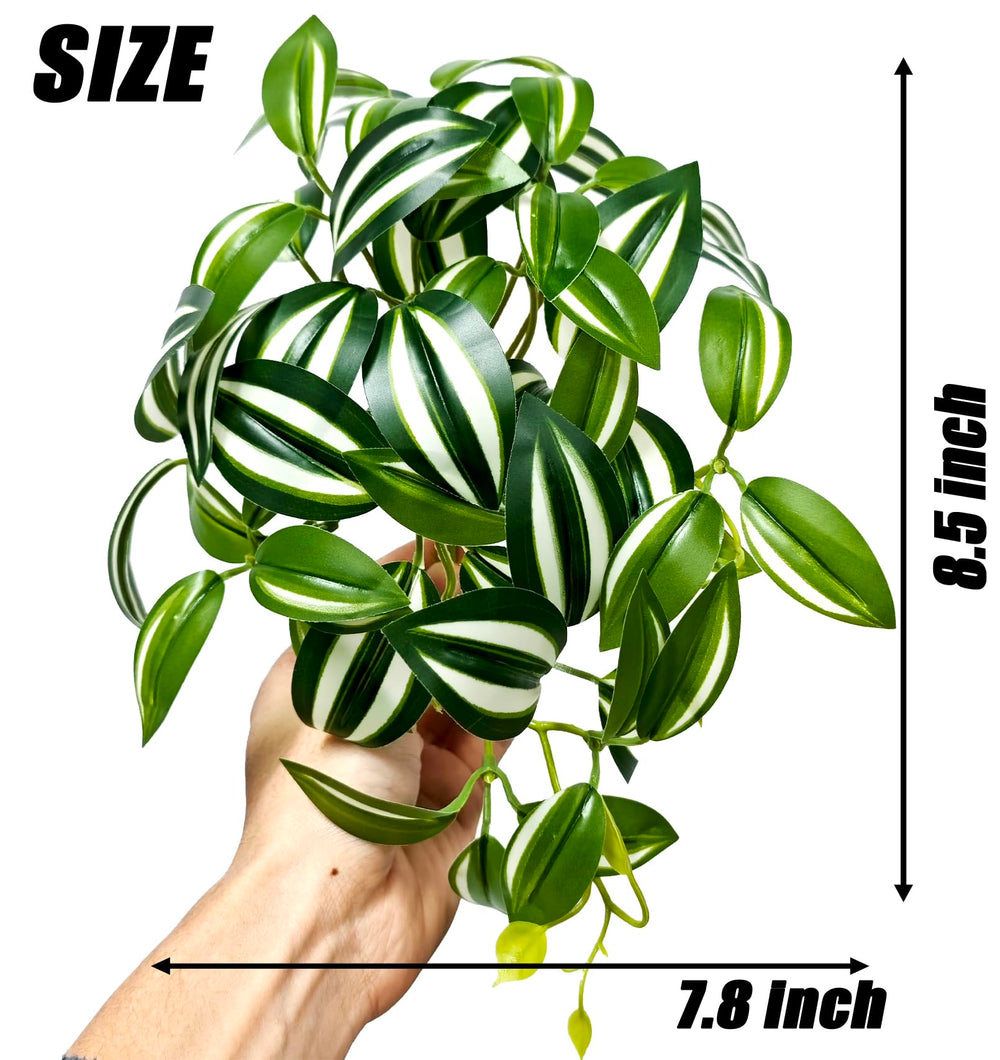 Woyrise reptile tank decor hanging with suction cups adds climbing and hiding spots
