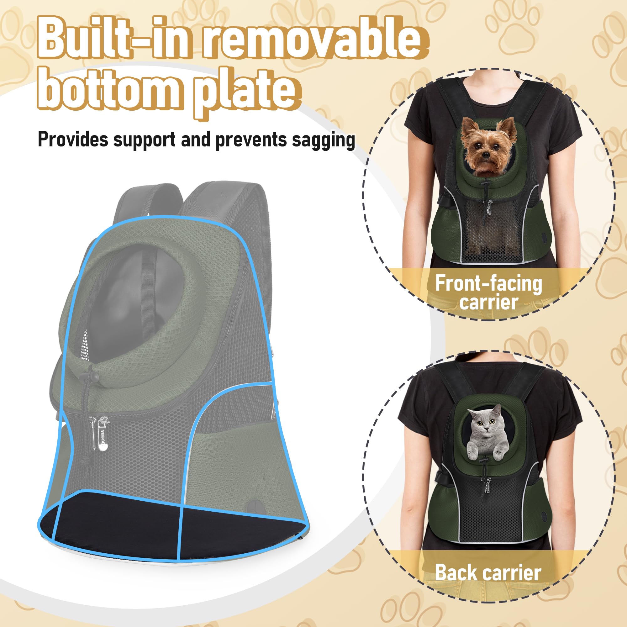 WOYYHO backpack back panel invisible storage bag keeps valuables accessible.