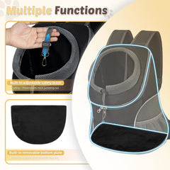 WOYYHO dog carrier with side and front pockets for essentials on trips
