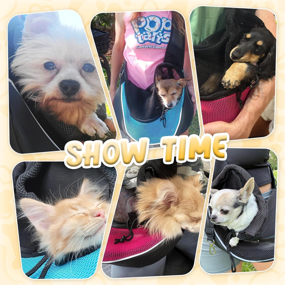 WOYYHO dog sling zipper-security keeps the opening snug and prevents escapes.