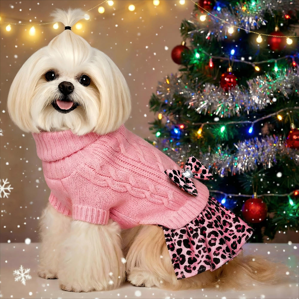 WOYYHO bowtie heart gem detail on sweater adds charm for photos.