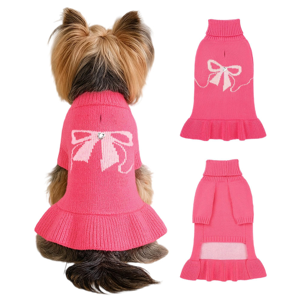 WOYYHO on-puppy shot emphasizing double-layer knit and elasticity