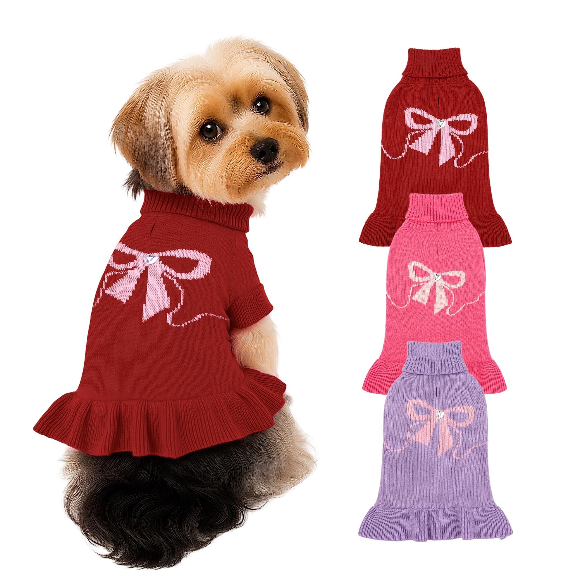 WOYYHO dog sweater in-use walk shows daily warmth and style.