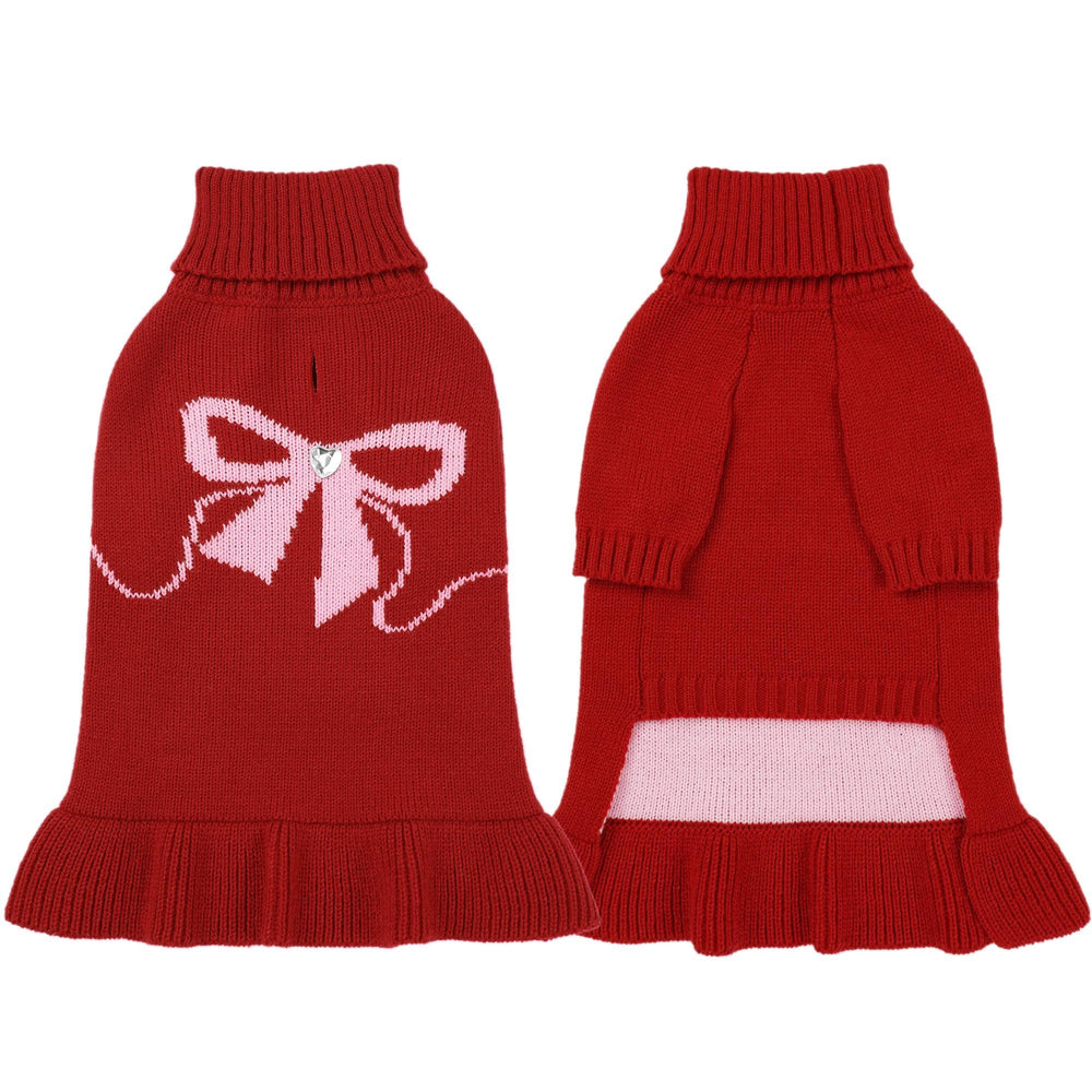 WOYYHO dog sweater size-m-guide helps choose the right fit.