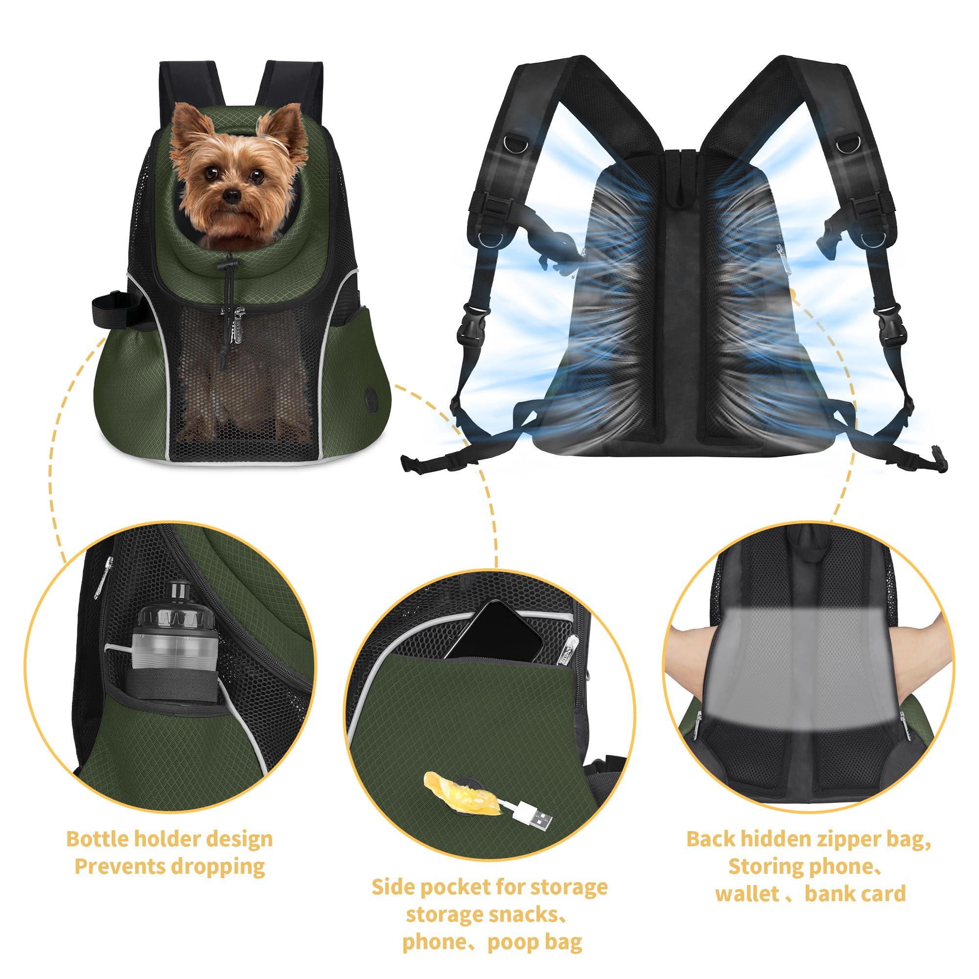 WOYYHO carrier left-pocket rope storage for bulky items on outings.
