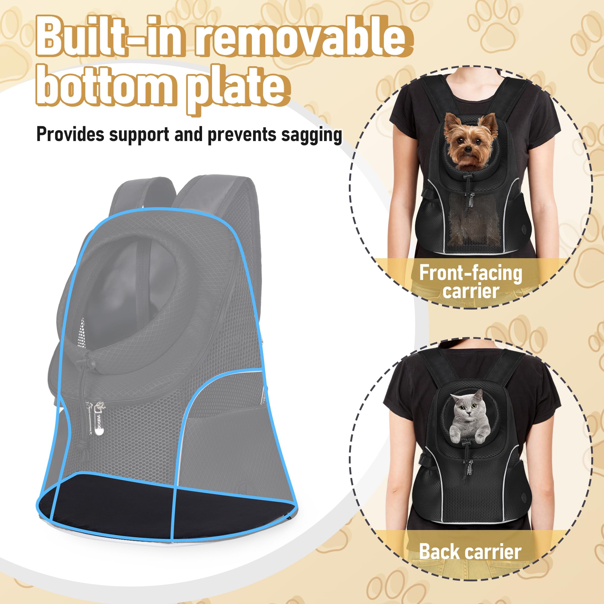 WOYYHO ergonomic shoulder straps highlight comfortable support during walks