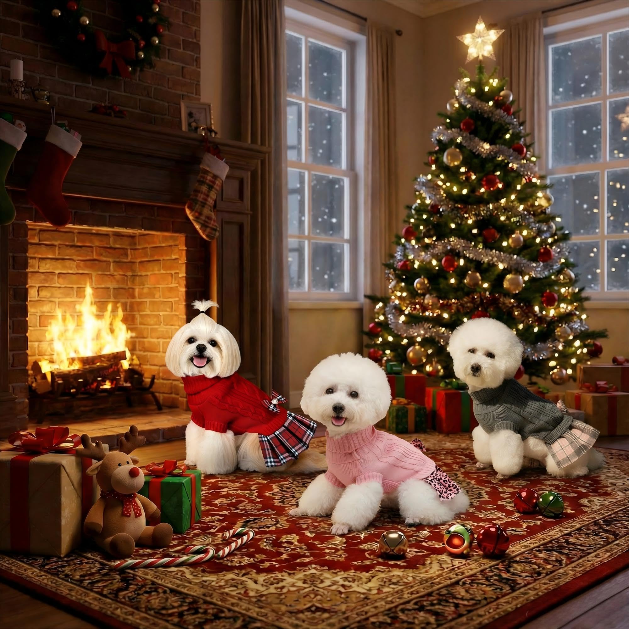 WOYYHO sweater dress with asymmetrical hem for comfortable movement