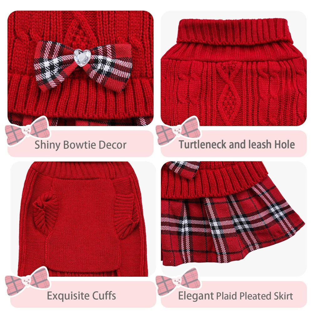 WOYYHO sweater dress with leash hole enables easy daily wear