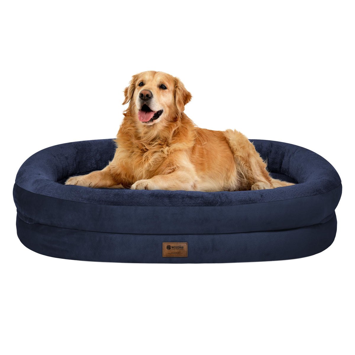 WOZOKE orthopedic dog bed close-up memory foam supports joints.