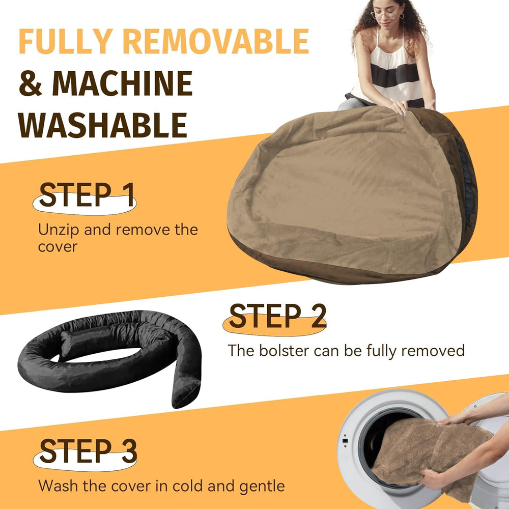 WOZOKE removable cover is machine washable for quick cleaning after outdoor use.