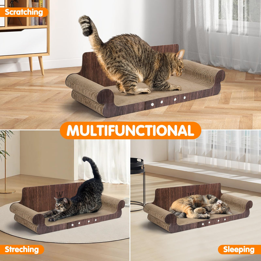 wpvpaw cat scratcher bed provides large-space lounging for big cats and multi-cat households