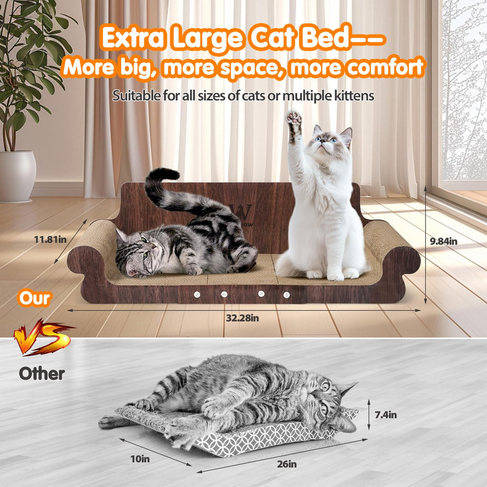 wpvpaw cat scratcher bed hammock visual highlights cozy lounging and dual-use design