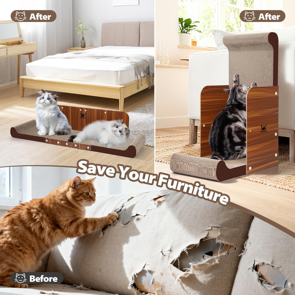 WPVPaw furniture protector cat bed positioned beside a sofa to guide scratching