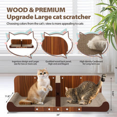 WPVPaw upgraded cardboard scratching pad shows durable surface for long-lasting play