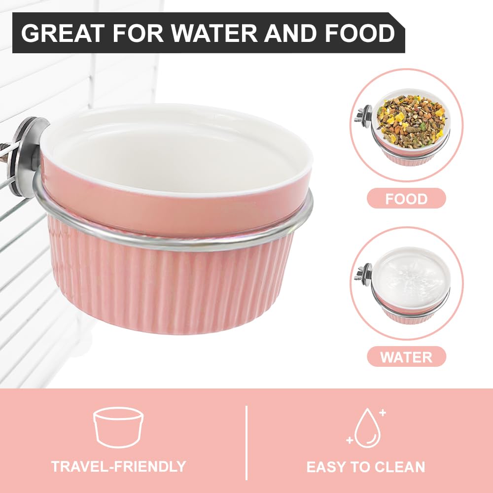 WQY GroceryShop water bowl fits inside cages for mess-free hydration.
