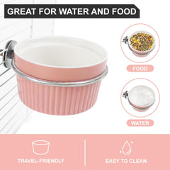 WQY GroceryShop water bowl fits inside cages for mess-free hydration.