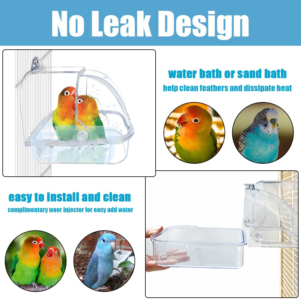 WQY GroceryShop birdbath-size-dimensions fits 3.9 x 5.5 x 4.4 inches.