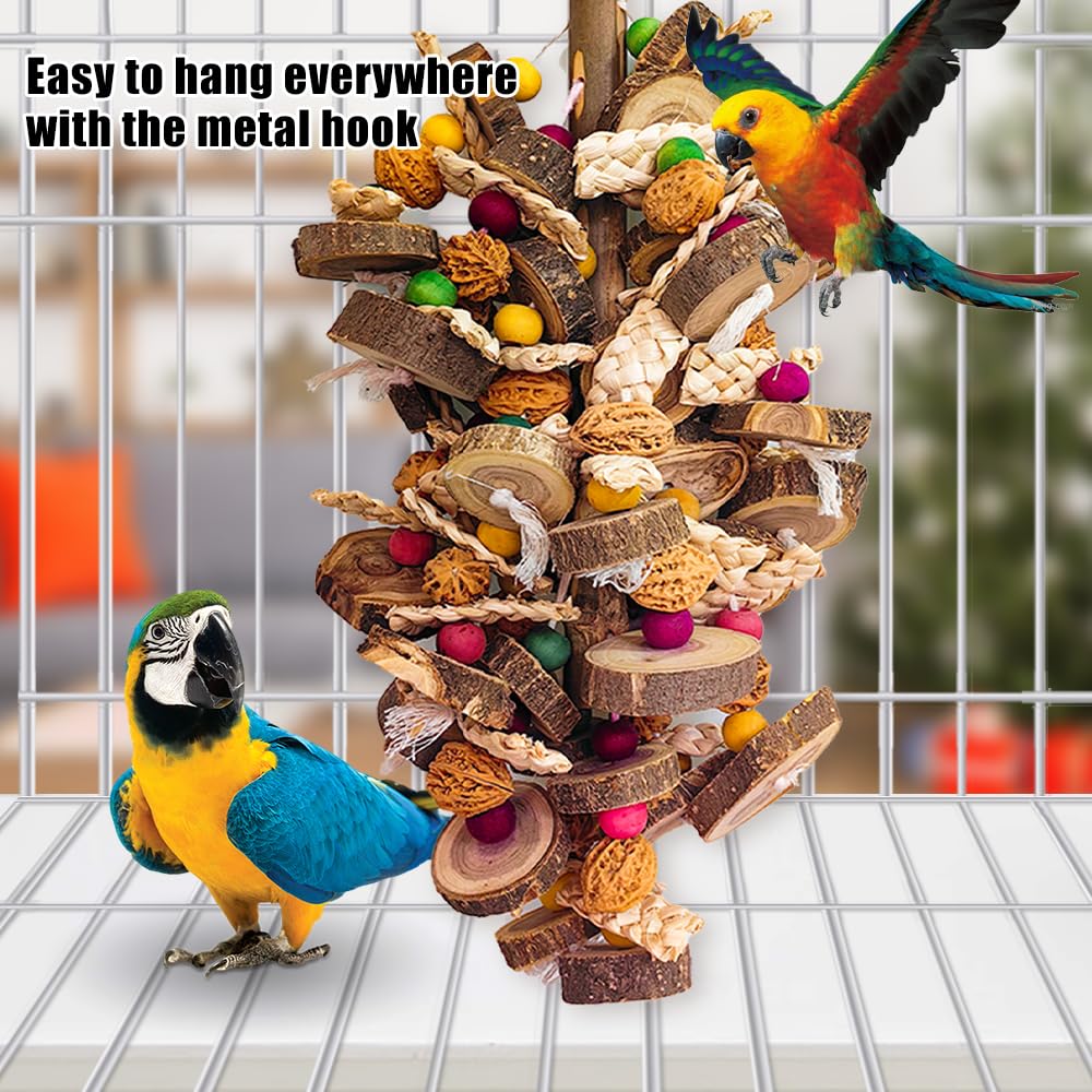 WQY GroceryShop gift-ready parrot toy for macaws and cockatoos enrichment