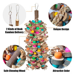 WQY GroceryShop large bird toy with sturdy hanging hook for quick cage setup.