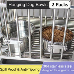 Wrifazaly crate-mount design lets bowls stay put while pets move