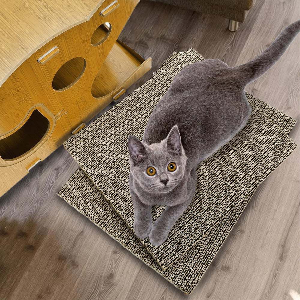 WRINGKIT 2-Level Cat Scratcher House top layer view — easy access and scratch-friendly surface.