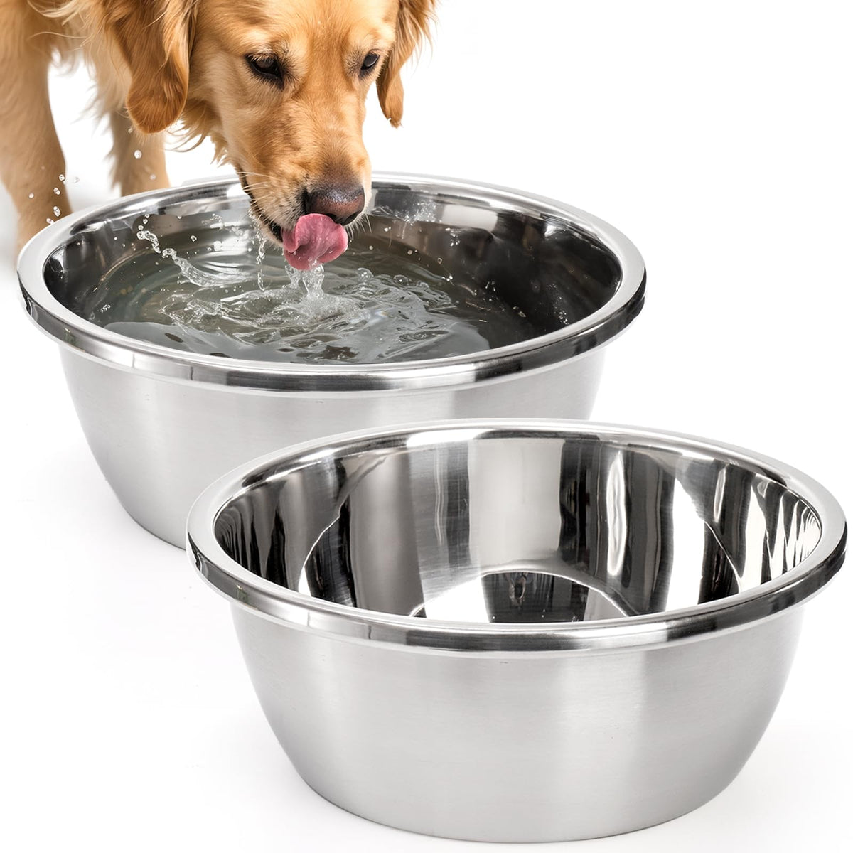WRINGKIT large dog bowls deep with 24-cup capacity for steady water supply