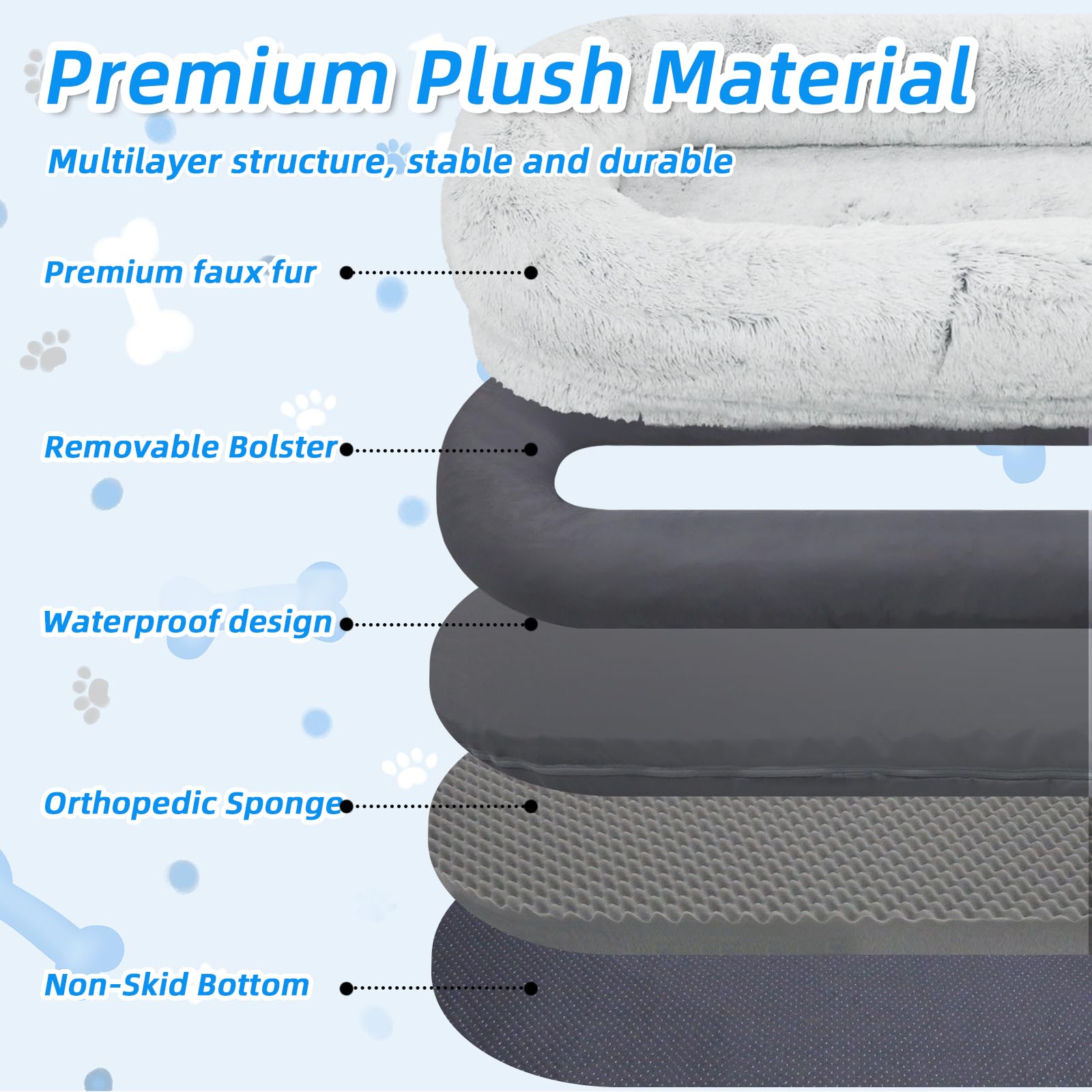 WROS non-slip base keeps the bed stable.