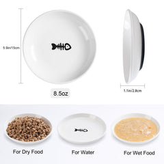 WROSWT wide shallow bowl design minimizes whisker fatigue for comfortable meals