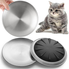 WROSWT cat bowls side view, whisker-friendly wide design for comfort