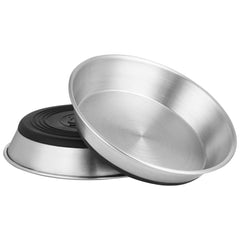 WROSWT stainless steel cat bowls with wide shallow design promote whisker-friendly feeding.