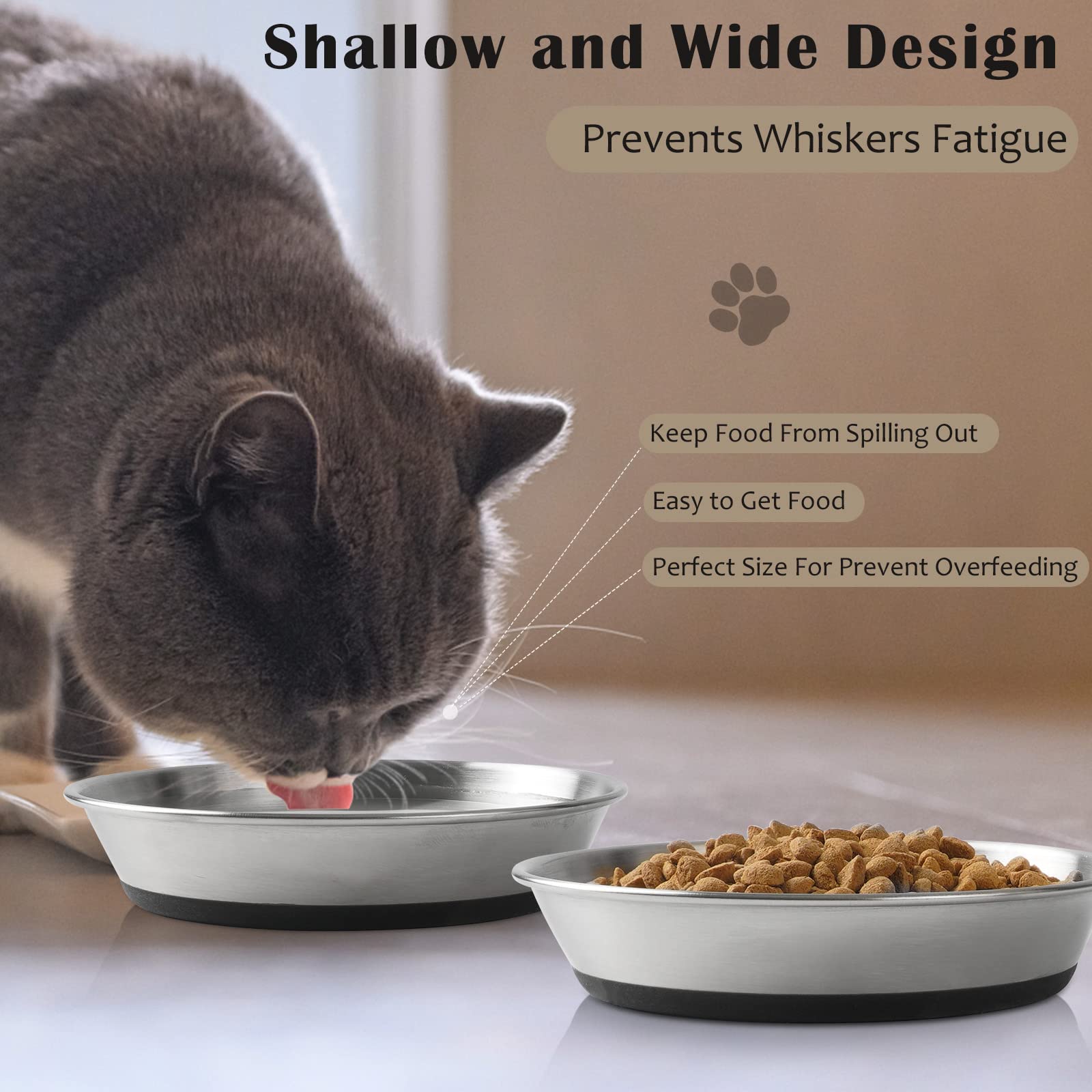 WROSWT two-pack simplifies mealtime with spare bowls for cats.