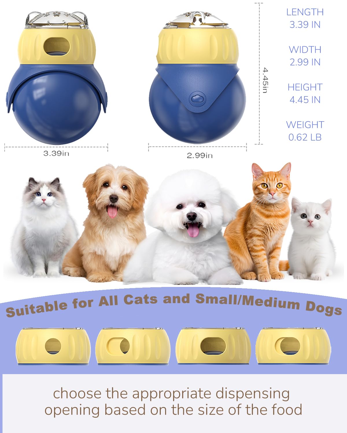 WRSION cat puzzle feeder adjustable-hole shows customizable snack flow for pets