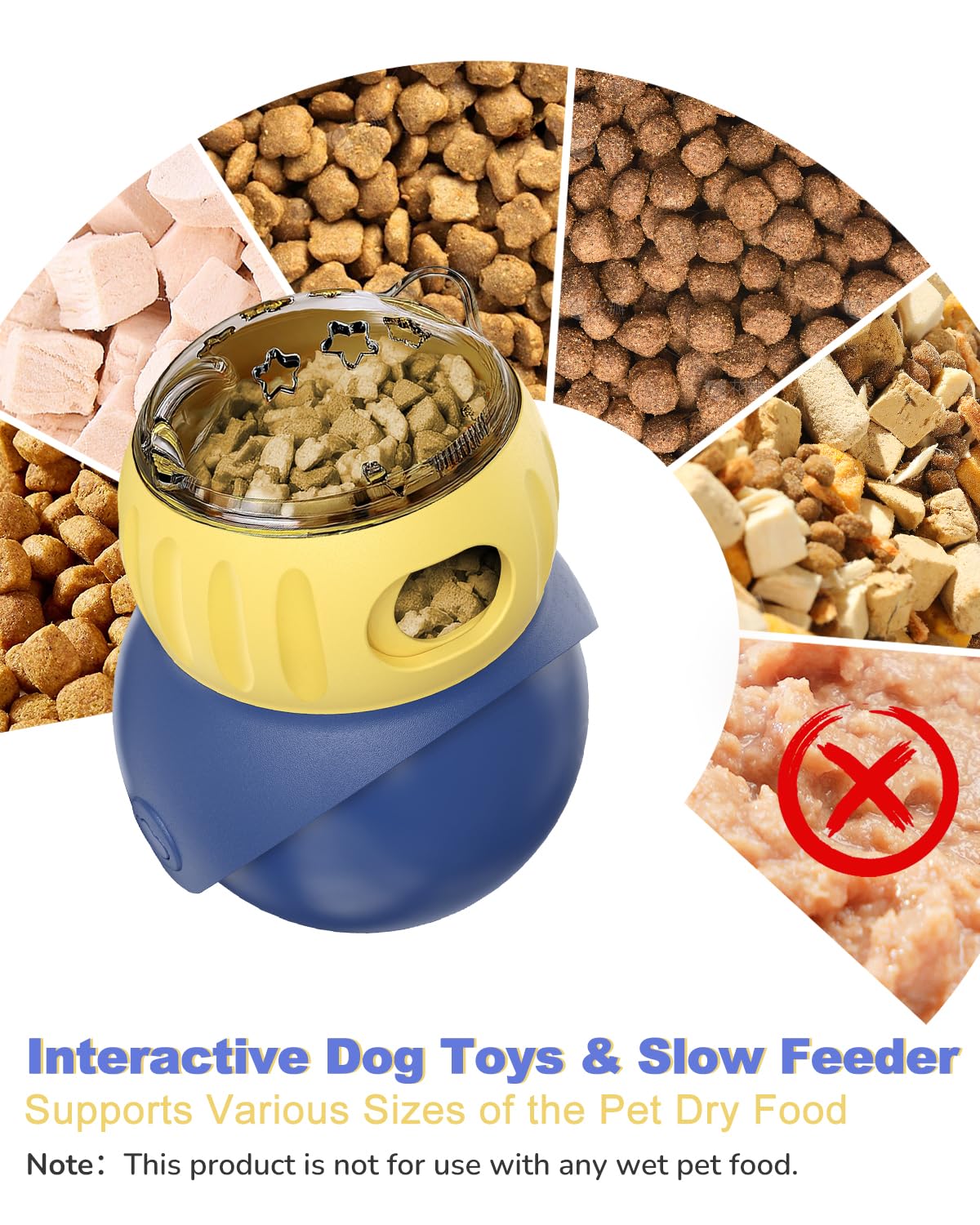 WRSION cat puzzle feeder roly-poly design delivers unpredictable motion that entertains indoors