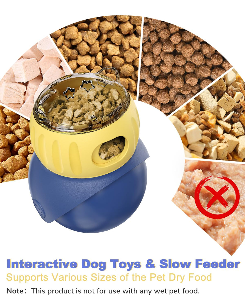 WRSION cat puzzle feeder roly-poly design delivers unpredictable motion that entertains indoors